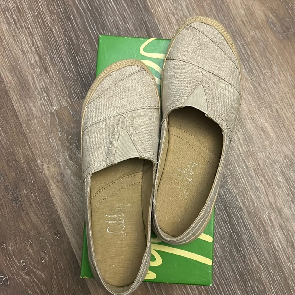S9 Sam & Libby Linen Beige Shoes Sz. 9 EUC Flats Comfort